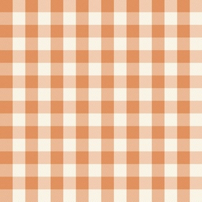 Gingham Check copper brown large Scale by Jac Slade