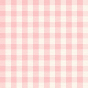 Gingham Check coral pink Large Scale by Jac Slade