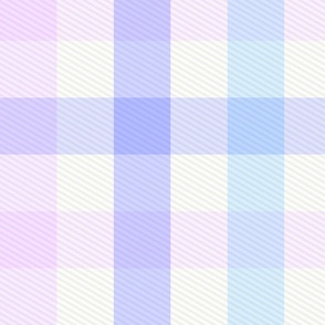Gingham Check lilac blue Jumbo Scale by Jac Slade