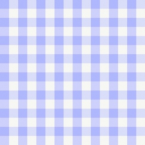 Gingham Check lilac periwinkle Blue Large Scale by Jac Slade