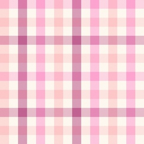 Gingham Check summer berry Large Scale by Jac Slade