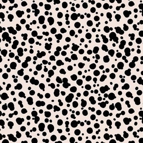 The New - Little leopard fat spots messy minimalist boho style spots design wild cats or Dalmatian animal print black on ivory blush nude