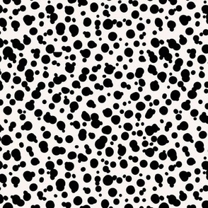The New - Little leopard spots messy minimalist boho style spots design wild cats or Dalmatian animal print black on ivory 