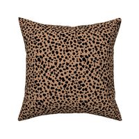 The New - Little leopard spots messy minimalist boho style spots design wild cats or Dalmatian animal print black on caramel latte 