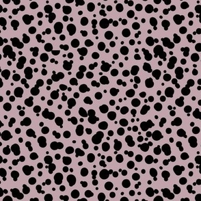 The New - Little leopard spots messy minimalist boho style spots design wild cats or Dalmatian animal print black on lilac purple
