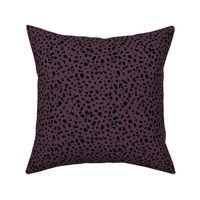 The New - Little leopard spots messy minimalist boho style spots design wild cats or Dalmatian animal print black on berry purple