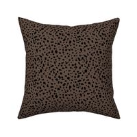 The New - Little leopard spots messy minimalist boho style spots design wild cats or Dalmatian animal print black on chocolate coffee