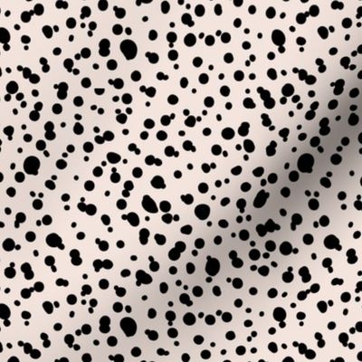 The New - Little thin leopard spots messy minimalist boho style spots design wild cats or Dalmatian animal print black on ivory blush nude