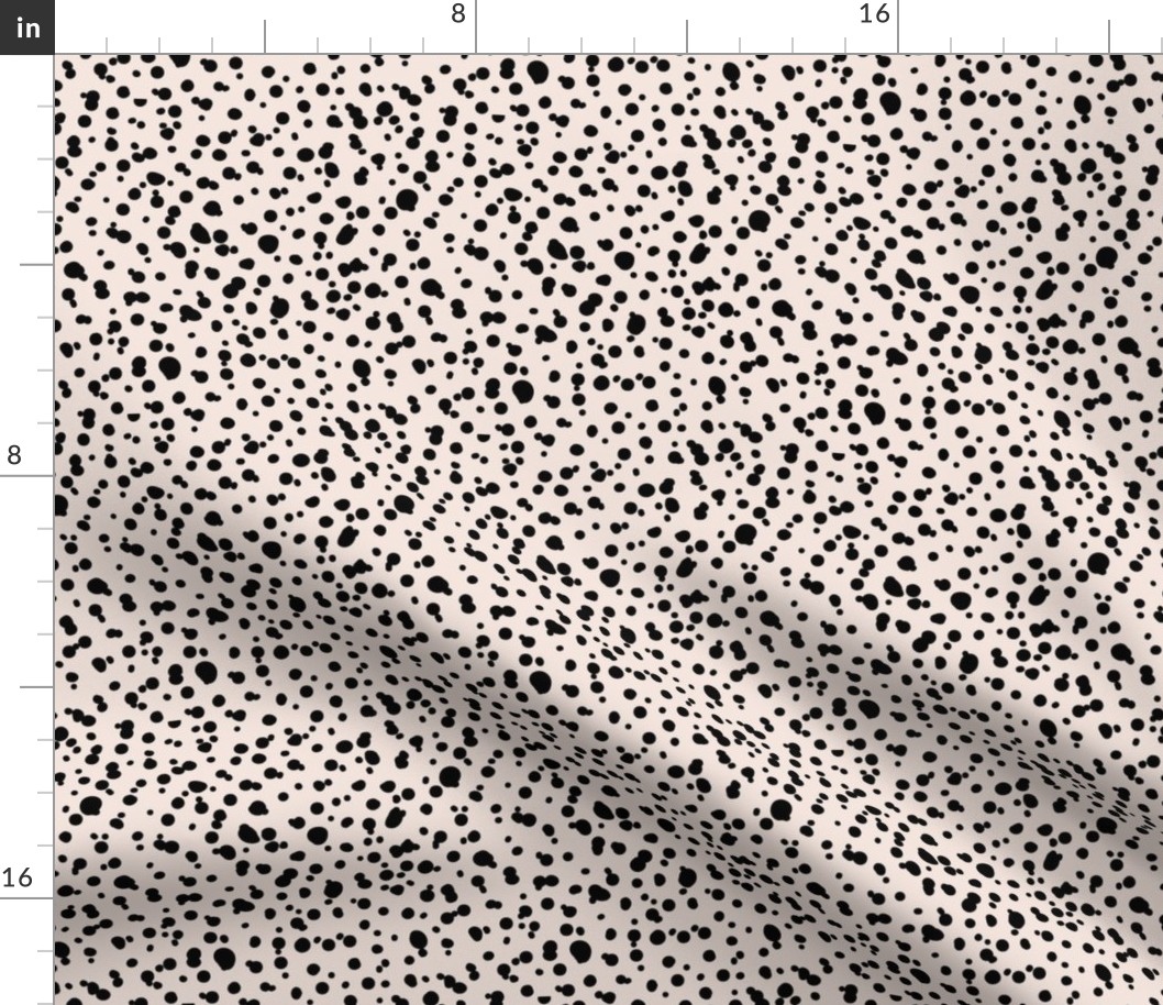 The New - Little thin leopard spots messy minimalist boho style spots design wild cats or Dalmatian animal print black on ivory blush nude