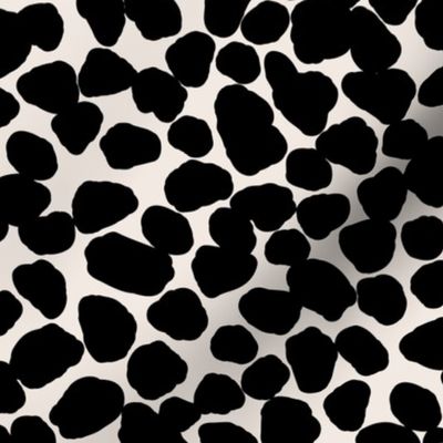 Minimalist fat messy pebble abstract animal print smudge and staines ink spots boho nursery neutral beige sand black 