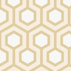 Hexagon Geometric Yellow Gold