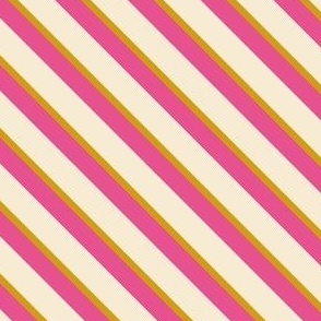 Small scale • Stripes - Beije, yellow and pink