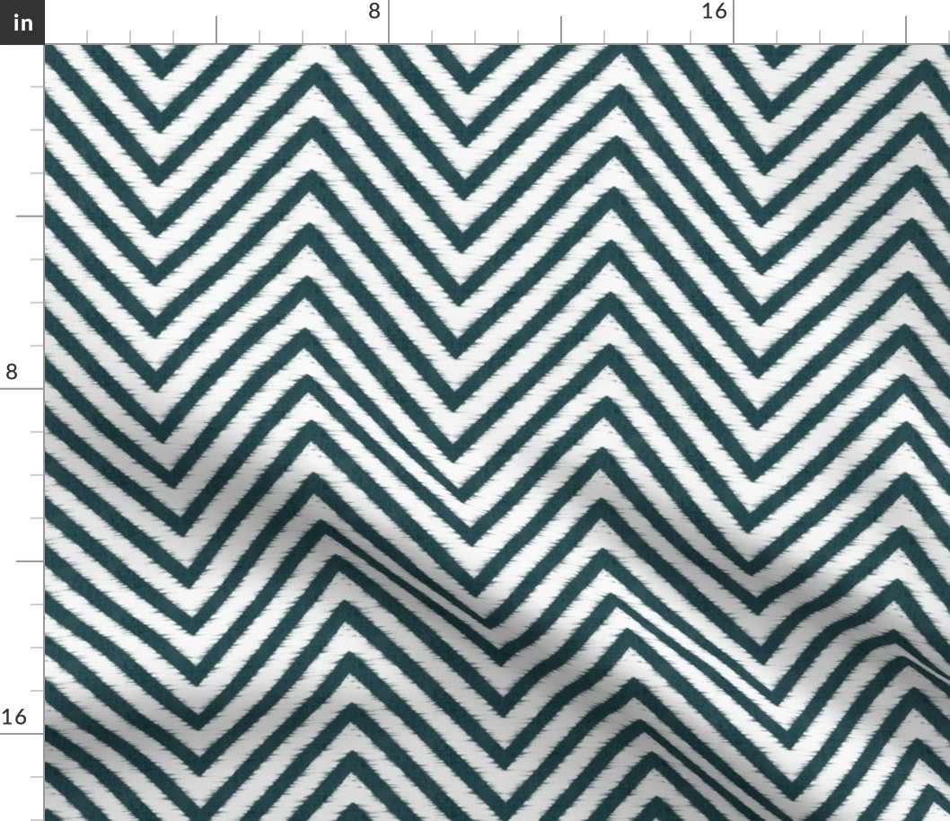 Rich Teal Herringbone