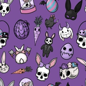 creepy rabbit purple