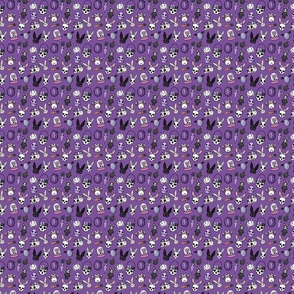 micro scale creepy rabbit purple