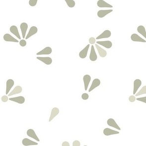 Baby bloom - Soft Green sage on white