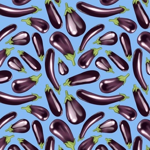 Eggplant (aubergine) for everybody - Large - Blue