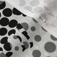 Cow Spots And Dots//Black on Gray