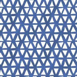 Blue Geometric Triangles Pattern