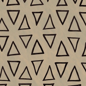 Modern Geometric Triangles in Black and Brown