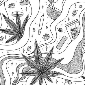 #210 Marijuana leaves