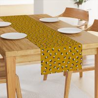 Large scale modern polka dot trio in mustard , cream and grey - for apparel and home decor such as autumn pillows, cozy throws, table linen and pet accessories.