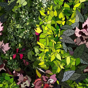 Eco Illustrated Botanical - le Mur du Jardin  - Colors Found in Nature
