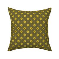 Small - Sunflower Motif Set on Leopard Print - digitally hand drawn