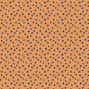 Funny dots with orange background