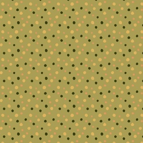 Funny dots with green background