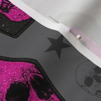 Creepy Skull Coffin Glam Grunge Pink Spooky Halloween