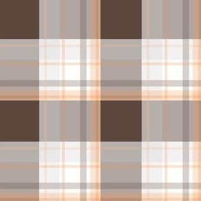 Brown Orange Plaid Pattern - CuCSP CuDSP
