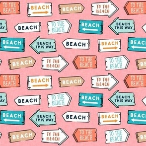 Beach Signs - To the Beach - Pink - LAD22