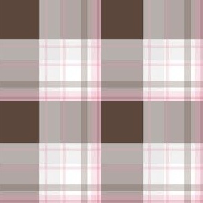 Brown Pink Plaid Pattern - CuCSP CuDSP