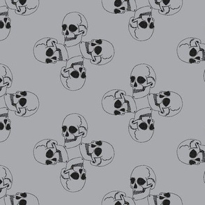 Skull-pattern1-ch. Grey/gray