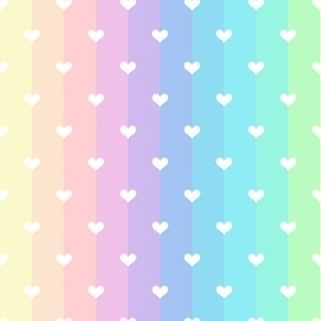Pastel Rainbow Hearts