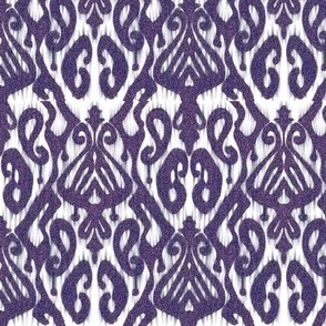 Ikat Damask design purple