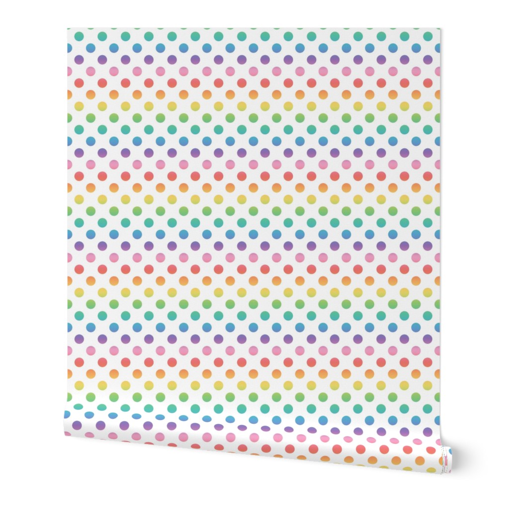 Rainbow Polka Dots Pattern