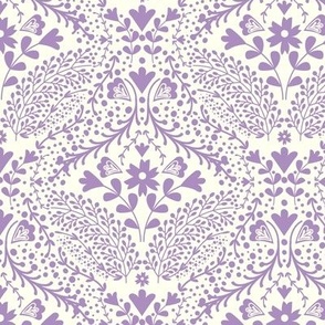 Damask Flowers-purple
