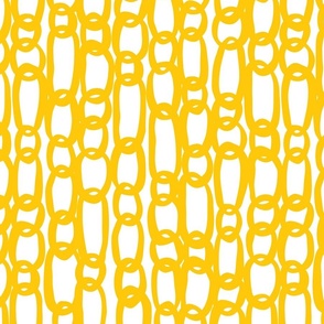 chain link condensed in golden yellow on white 14.9w 100