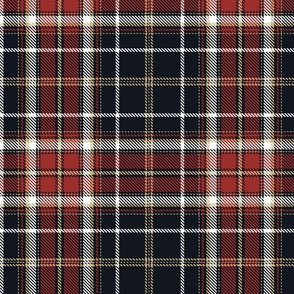 Plaid option 9a dark red_ camel on black 150