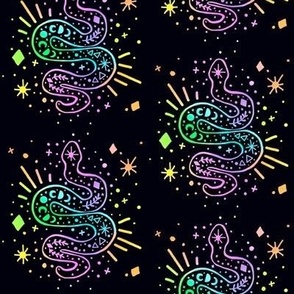 Neon Mystical Snakes