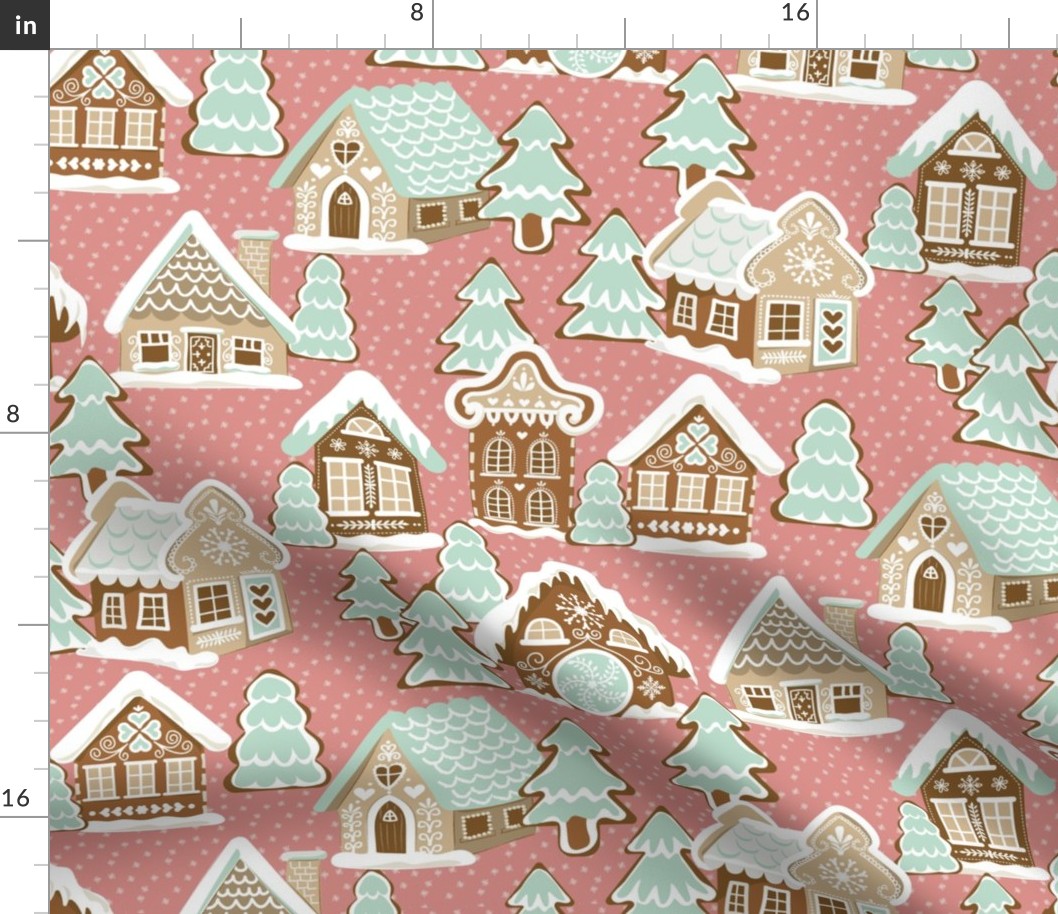 Gingerbread Village - Pink