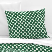 Brushed Polka Dots Emerald Natural large