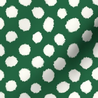 Brushed Polka Dots Emerald Natural large