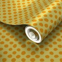 Brushed Polka Dots Marigold ef9f04 and Buttercup f1e377 large 