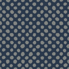 Brushed Polka Dots Pewter a9aaa7 Navy 29384c Large 