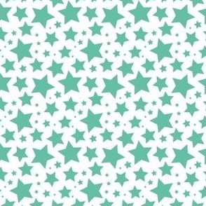 Aqua stars on white (small)