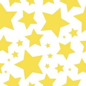 Illuminating yellow stars on white  (large)