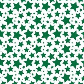 Deep green stars on white (small)